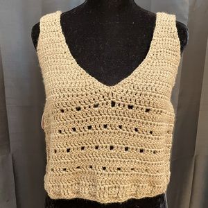 ❌SOLD❌CROCHET CROPPED TANK